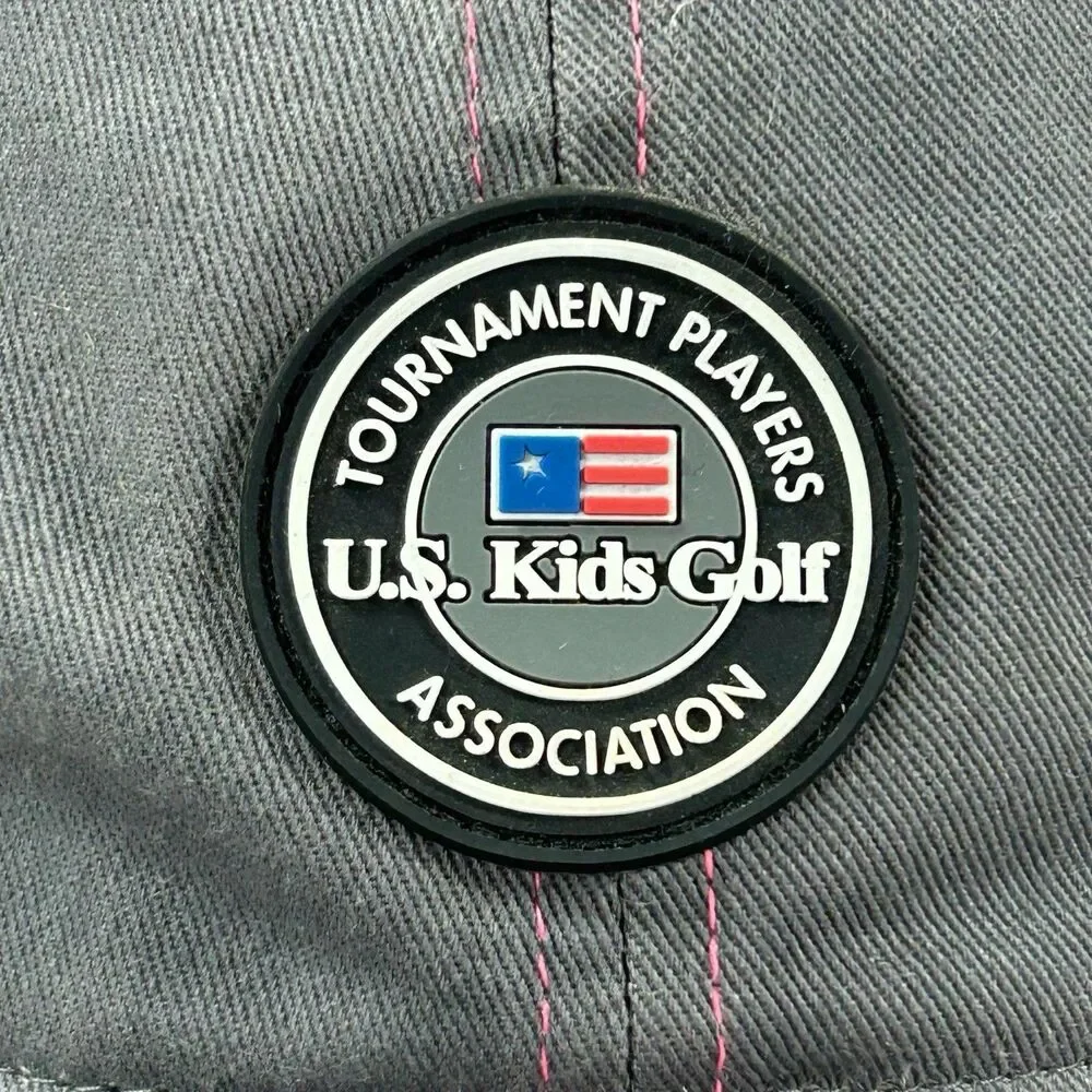 US Kids Golf Association Tournament Players CADDIE Adult Cap Hat Pink Adjustable